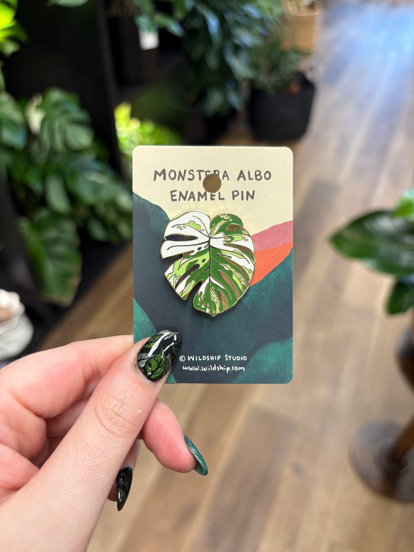 Monstera Albo Enamel Pin