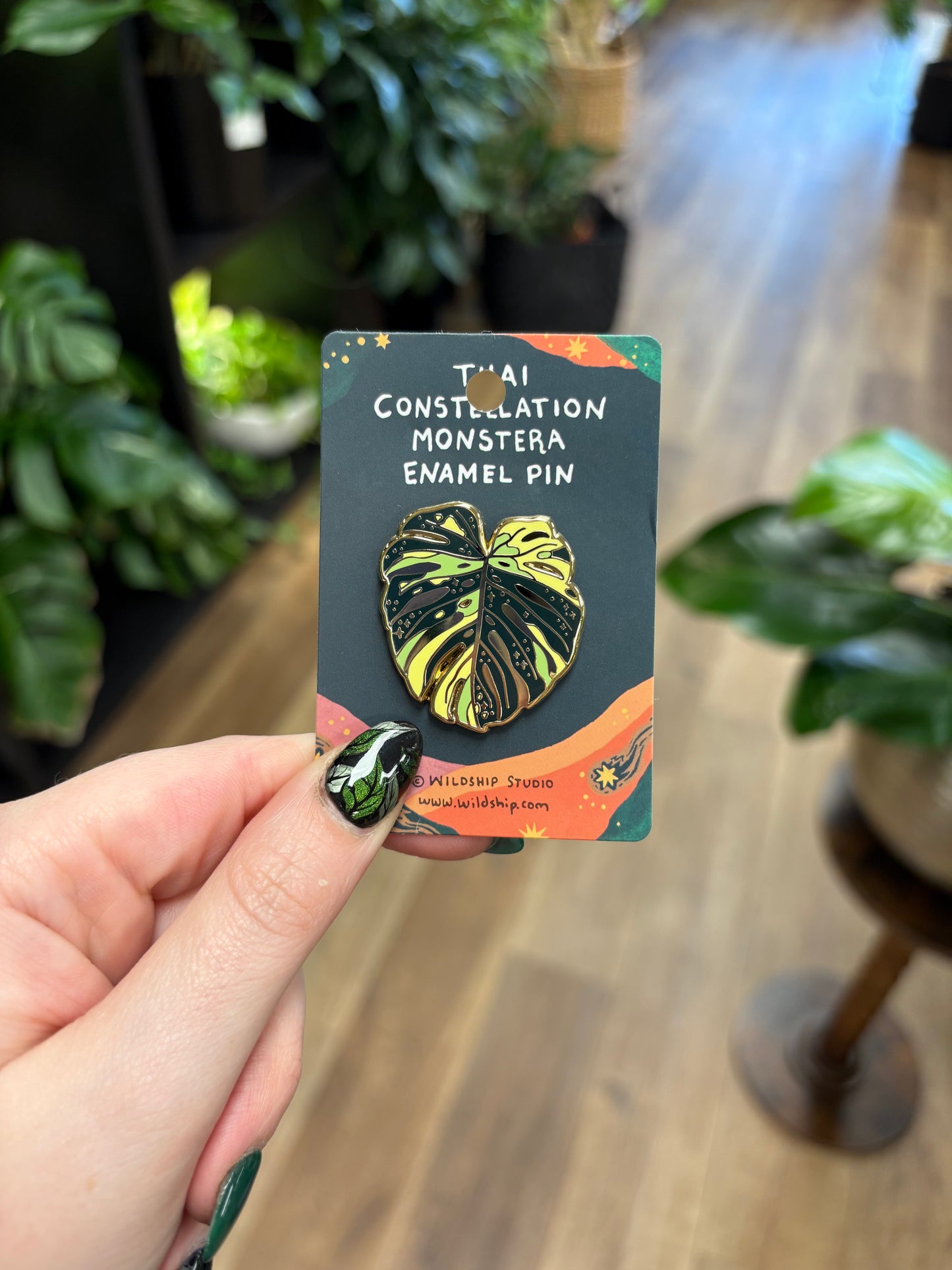 Monstera Thai Constellation Enamel Pin
