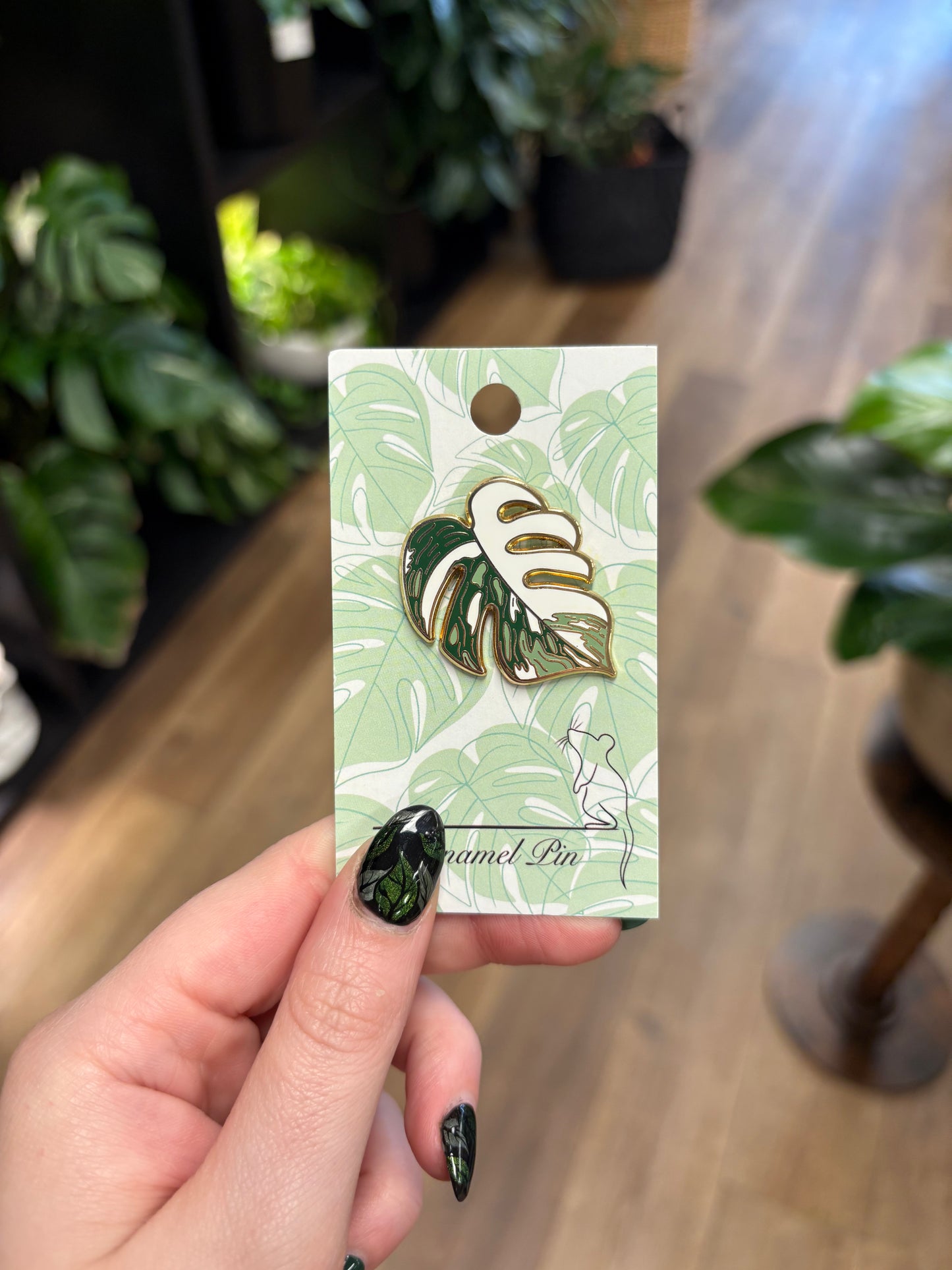 Monstera Albo Enamel Pin