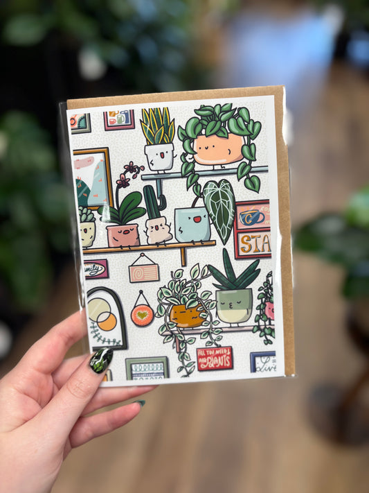 Plant Wall Greeting Card