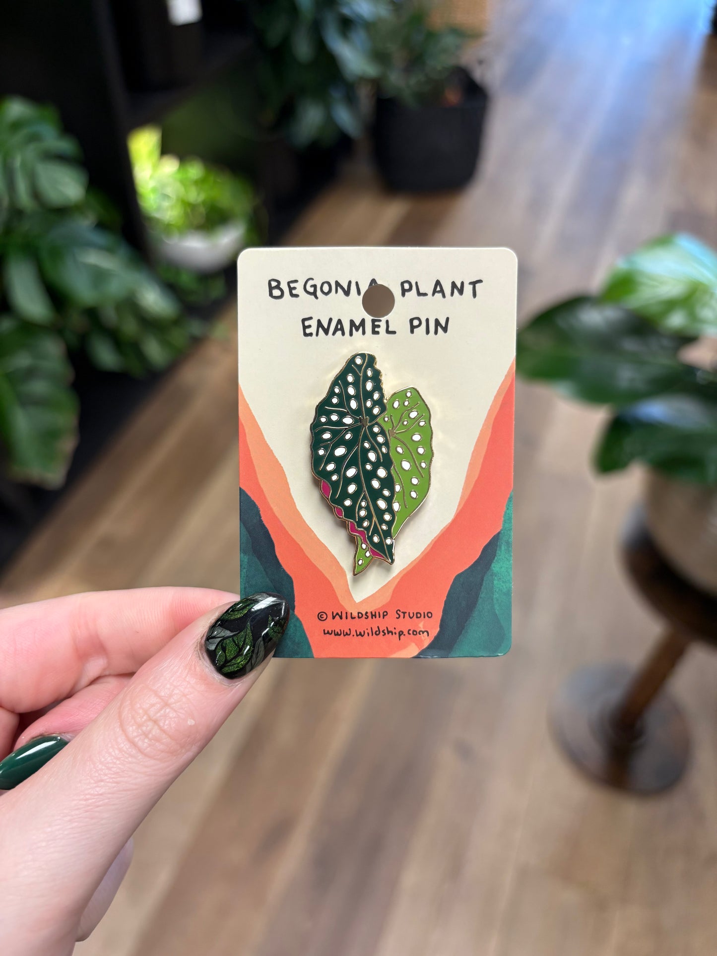 Begonia Enamel Pin