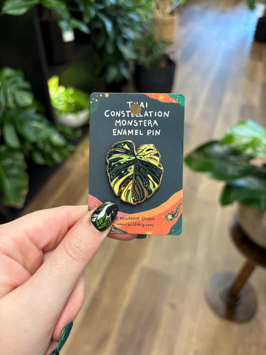 Monstera Thai Constellation Enamel Pin